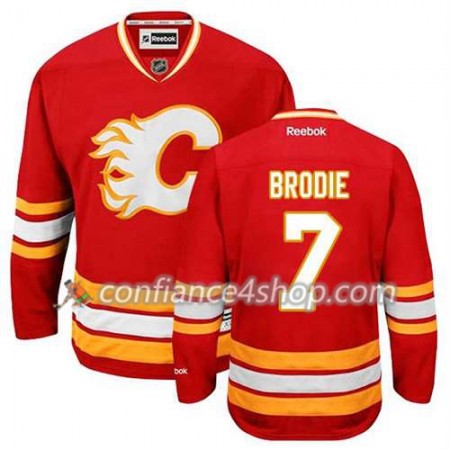 Reebok Maillot de Hockey Calgary Flames TJ Brodie #7 Third rouge - Homme