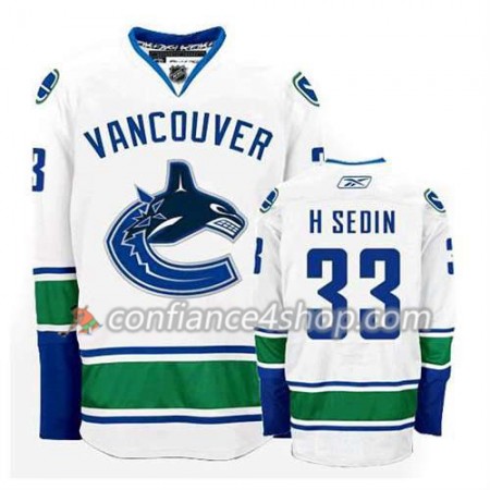Reebok Maillot de Hockey Vancouver Canucks Henrik Sedin #33 Extérieur blanc - Homme