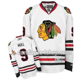 Reebok Maillot de Hockey Chicago Blackhawks Bobby Hull #9 Extérieur blanc - Homme
