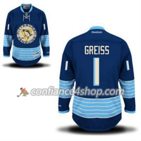 Reebok Maillot de Hockey Pittsburgh Penguins Thomas Greiss 1 Bleu marin Third Vintage - Homme
