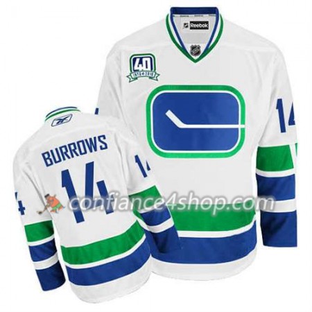 Reebok Maillot de Hockey Vancouver Canucks Alex Burrows #14 Third 40TH blanc - Homme