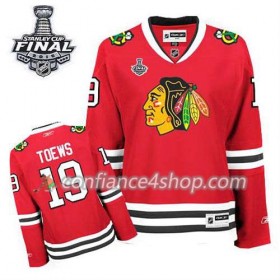 Maillot de Hockey Chicago Blackhawks Jonathan Toews #19 Domicile rouge 2015 Stanley Cup - Femme
