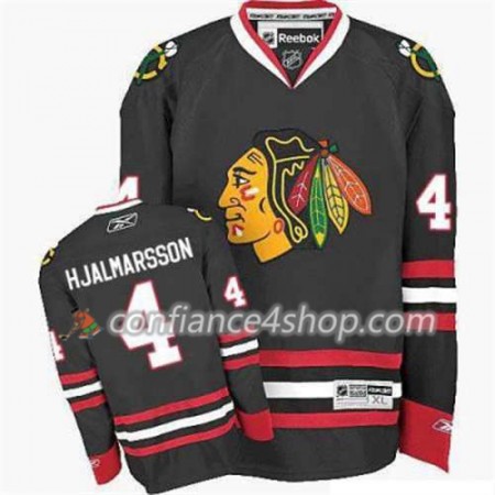 Reebok Maillot de Hockey Chicago Blackhawks Niklas Hjalmarsson 4 Noir Third - Femme