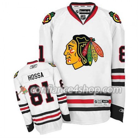 Reebok Maillot de Hockey Chicago Blackhawks Marian Hossa #81 Extérieur blanc - Homme