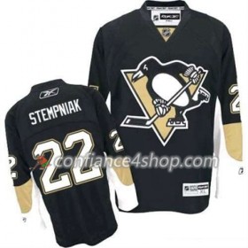 Reebok Maillot de Hockey Pittsburgh Penguins Lee Stempniak 22 Noir Domicile - Homme