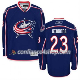 Reebok Maillot de Hockey Columbus Blue Jackets Brian Gibbons #23 Domicile Bleu marin - Homme