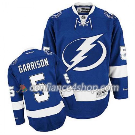 Reebok Maillot de Hockey Tampa Bay Lightning Jason Garrison #5 Domicile Bleu - Homme