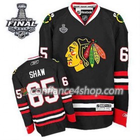 Maillot de Hockey Chicago Blackhawks Andrew Shaw #65 Third Noir 2015 Stanley Cup - Enfant