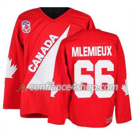 Maillot de Hockey Premier Olympic-Canada Team Mario Lemieux #66 Throwback rouge - Homme