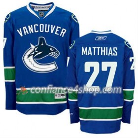 Reebok Maillot de Hockey Vancouver Canucks Shawn Matthias #27 Domicile Bleu marin - Homme