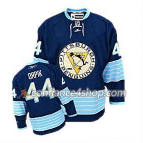 Reebok Maillot de Hockey Pittsburgh Penguins Brooks Orpik 44 Bleu marin Third Vintage - Homme