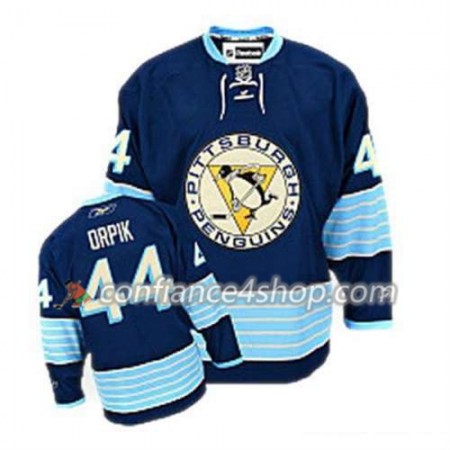 Reebok Maillot de Hockey Pittsburgh Penguins Brooks Orpik 44 Bleu marin Third Vintage - Homme
