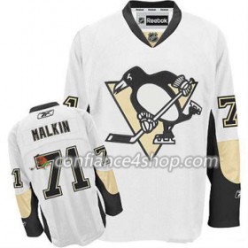 Reebok Maillot de Hockey Pittsburgh Penguins Evgeni Malkin 71 Blanc Extérieur - Homme