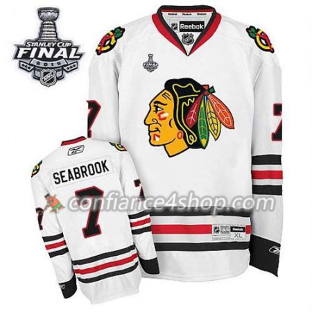 Maillot de Hockey Chicago Blackhawks Brent Seabrook #7 Extérieur blanc 2015 Stanley Cup - Enfant
