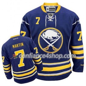 Reebok Maillot de Hockey Buffalo Sabres Rick Martin #7 Domicile Bleu marin - Homme