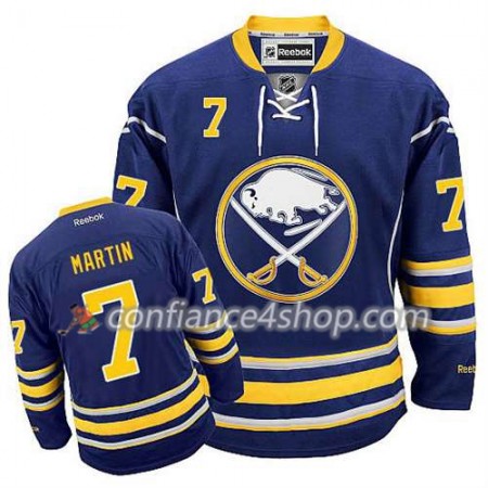 Reebok Maillot de Hockey Buffalo Sabres Rick Martin #7 Domicile Bleu marin - Homme