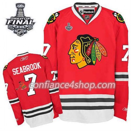 Maillot de Hockey Chicago Blackhawks Brent Seabrook #7 Domicile rouge 2015 Stanley Cup - Enfant