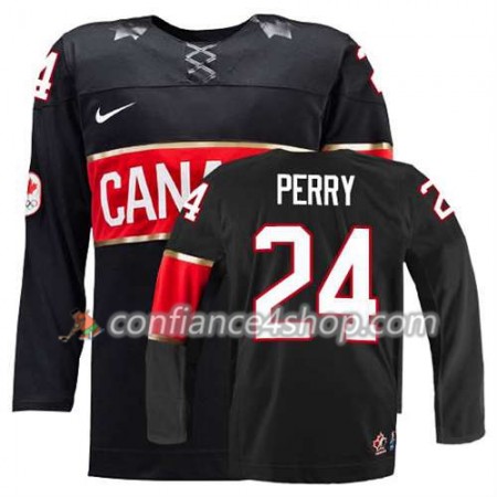Maillot de Hockey Premier Olympic-Canada Team Corey Perry #24 Third Noir - Homme