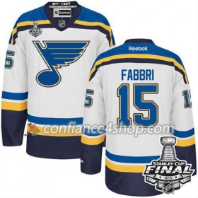 Reebok Maillot de Hockey St. Louis Blues Robby Fabbri #15 blanc Extérieur 2016 Stanley Cup - Homme