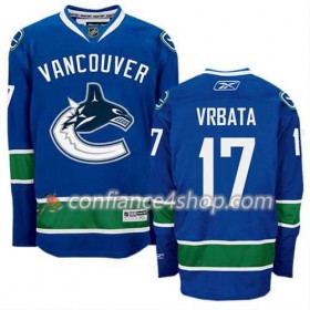 Reebok Maillot de Hockey Vancouver Canucks Radim Vrbata #17 Domicile Bleu marin - Homme