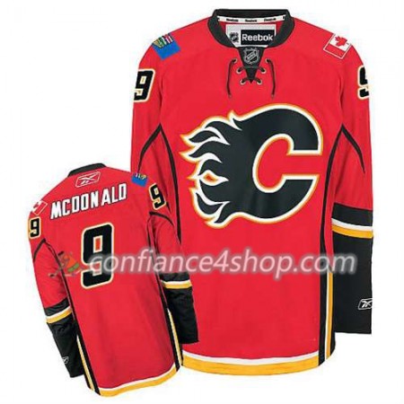 Reebok Maillot de Hockey Calgary Flames Lanny McDonald #9 Domicile rouge - Homme