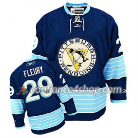 Reebok Maillot de Hockey Pittsburgh Penguins Marc-Andre Fleury 29 Bleu marin Third Vintage - Homme