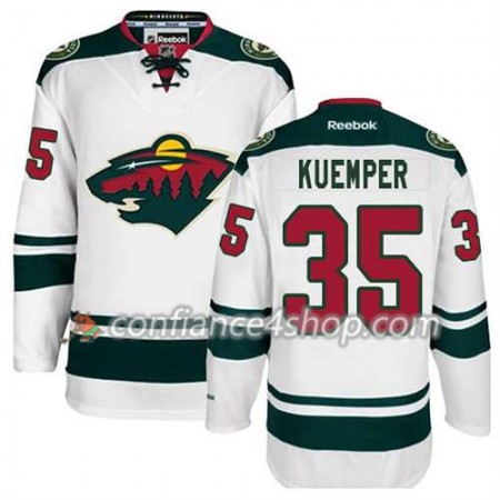 Reebok Maillot de Hockey Minnesota Wild Darcy Kuemper #35 Extérieur blanc - Homme Reebok Maillot de Hockey Minnesota Wild Darcy Kuemper #35 Extérieur blanc - Homme