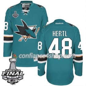 Reebok Maillot de Hockey San Jose Sharks Tomas Hertl #48 Teal Domicile 2016 Stanley Cup - Homme