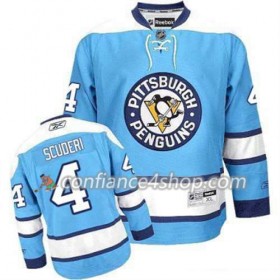 Reebok Maillot de Hockey Pittsburgh Penguins Rob Scuderi 4 Bleu clair Third - Homme