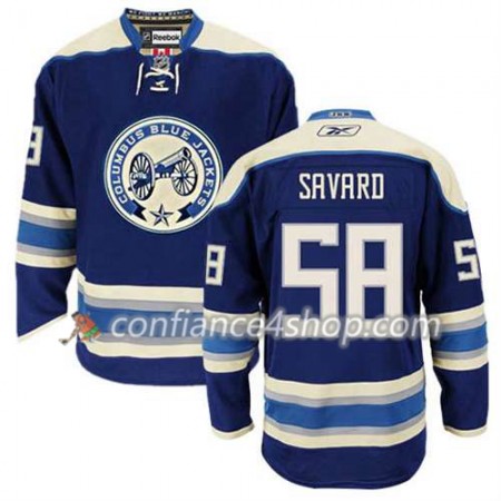 Reebok Maillot de Hockey Columbus Blue Jackets David Savard #58 Third Bleu marin - Homme