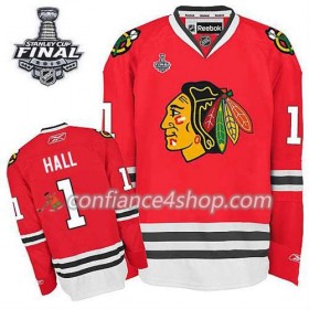 Maillot de Hockey Chicago Blackhawks Evgeni Nabokov #1 Domicile rouge 2015 Stanley Cup - Homme