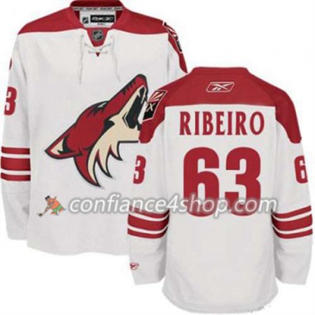 Reebok Maillot de Hockey Phoenix Coyotes Mike Ribeiro 63 Blanc Extérieur - Homme