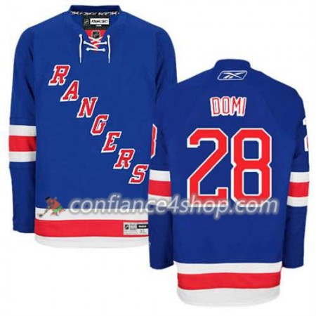 Reebok Maillot de Hockey New York Rangers Tie Domi #28 Domicile Bleu royal - Homme