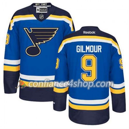 Reebok Maillot de Hockey St. Louis Blues Doug Gilmour #9 Domicile Bleu royal - Homme