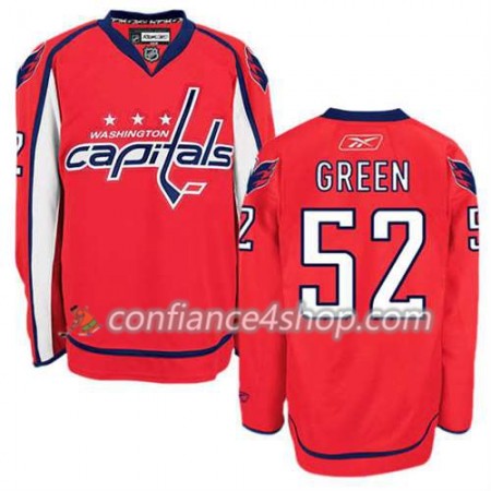 Reebok Maillot de Hockey Washington Capitals Mike vert #52 Domicile rouge - Homme