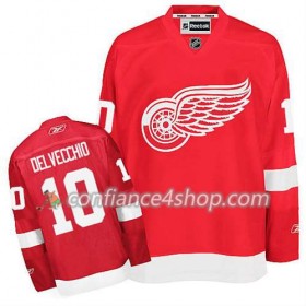Reebok Maillot de Hockey Detroit Red Wings Alex Delvecchio #10 Domicile rouge - Homme