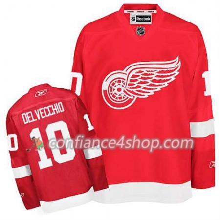 Reebok Maillot de Hockey Detroit Red Wings Alex Delvecchio #10 Domicile rouge - Homme
