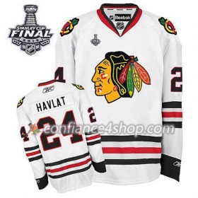 Maillot de Hockey Chicago Blackhawks Martin Havlat #24 Extérieur blanc 2015 Stanley Cup - Homme