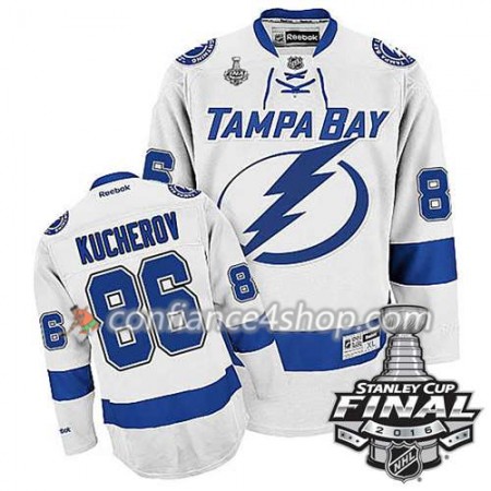 Reebok Maillot de Hockey Tampa Bay Lightning Nikita Kucherov #86 blanc Extérieur 2016 Stanley Cup - Homme
