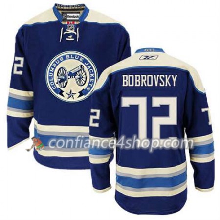 Reebok Maillot de Hockey Columbus Blue Jackets Sergei Bobrovsky #72 Third Bleu marin - Homme