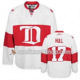 Reebok Maillot de Hockey Detroit Red Wings Brett Hull #17 Third Winter Classic blanc - Homme