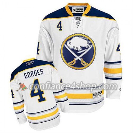 Reebok Maillot de Hockey Buffalo Sabres Josh Gorges #4 Extérieur blanc - Homme