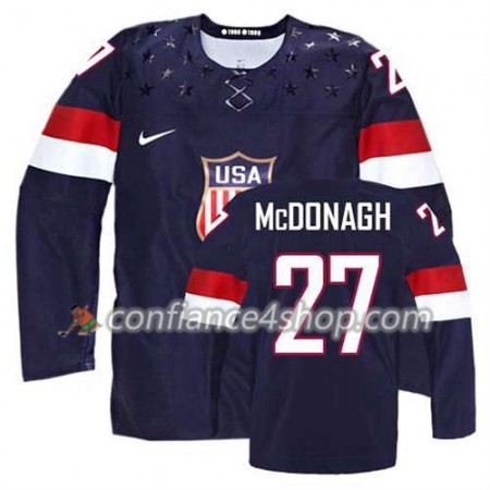Maillot de Hockey Premier Olympic-USA Team Ryan McDonagh #27 Extérieur Bleu marin - Enfant