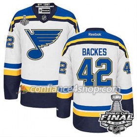 Reebok Maillot de Hockey St. Louis Blues David Backes #42 blanc Extérieur 2016 Stanley Cup - Homme