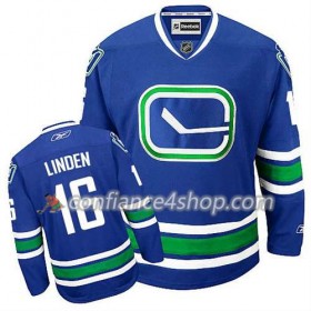 Reebok Maillot de Hockey Vancouver Canucks Trevor Linden #16 Third Bleu royal - Homme