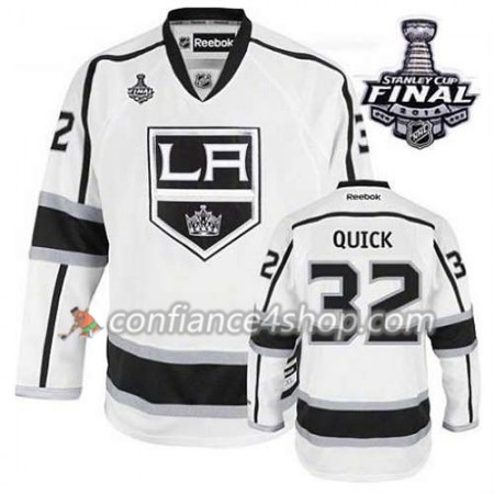 Maillot de Hockey Los Angeles Kings Jonathan Quick #32 Extérieur blanc 2014 Stanley Cup - Homme