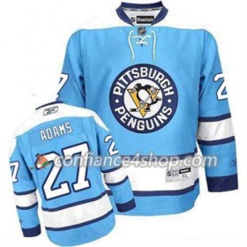 Reebok Maillot de Hockey Pittsburgh Penguins Craig Adams 27 Bleu clair Third - Homme