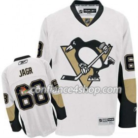 Reebok Maillot de Hockey Pittsburgh Penguins Jaromir Jagr 68 Blanc Extérieur - Homme