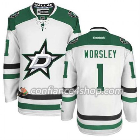 Reebok Maillot de Hockey Dallas Stars Gump Worsley #1 Extérieur Noir - Homme