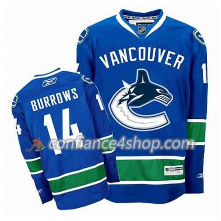 Reebok Maillot de Hockey Vancouver Canucks Alex Burrows #14 Domicile Bleu marin - Homme